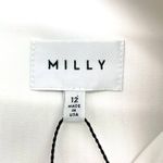 Milly NEW Womens 12 Tie Mod Dress White Cold Shoulder Wedding Bridal Elopement Photo 8