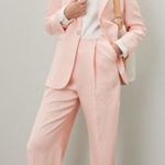 Hugo Boss Pale Pink Linen Blend Pants Size 0 Regular Business Casual Photo 5