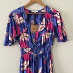 Abel the label  Anthropologie Santa Cruz Floral High Low Maxi Dress V Neck Size S Photo 2