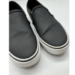 Vans  Black Perforated Leather Classic Slip On Skater Shoes Womens 8.5 Men Size 7 Photo 2