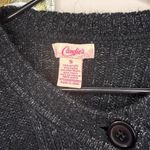 Candie's size S black metallic cardigan with puffy sleeves / ruffles / buttons Photo 1
