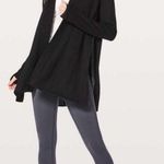 Lululemon  Merino Wool Cardigan Blissful Zen Sweater Size 4 Small Black Fall Photo 0