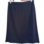 Misook  Black A Line Skirt Pleated Back Size Medium Petite Photo 0