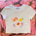 princess polly fruit print short sleeve crop top tee Photo 0