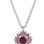 Charter Club  Mixed Stone Flower Pendant Necklace & Earrings in Silver-Tone NEW Photo 0