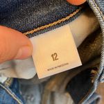 EXPRESS Dark Blue Frayed Jean Shorts Photo 2