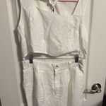 Mabel White Linen Two Piece Set Photo 0