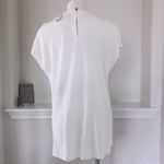 Anne Klein  Sweater Embellished Knit Top Mock Neck Pullover White Size XL NWT Photo 7