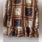 Lulus Women’s Med Mini Dress Floral Patchwork Boho Ruffle Hem & Wide Sleeves NWT Photo 5