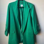 Jules & Leopold  Blazer Womens 3/4 Ruched Sleeve Green Jacket Size Medium Preppy Photo 0