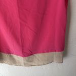 Trina Turk Shirt Womens Medium Pink Beige Silk Sleeveless Colorblock Blouse Top Photo 2