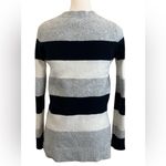 Tommy Hilfiger Striped Crew Neck Sweater - Black, Gray, and White Photo 1