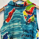 Jams World VTG Multicolor Africa Map Print Sleeveless Hawaiian Shirt Boho Medium Photo 11