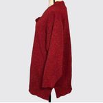 Diane Von Furstenberg  Sweater Large Red Shimmery Long Sleeve V-Neck Vintage Photo 1