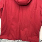 Women’s Red Wool Blend Hooded Winter Coat Faux Fur Trim Size 3XL Photo 7