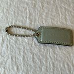 Coach : Gray Leather Keychain/ Handbag Tag- Silver Tone Photo 13