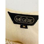 VTG Megere White Sequin Beaded Dress M Long Sleeve Ruffle Hem Formal Wedding Size M Photo 7