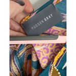 Hudson Gray Hudson Grey Incredible Allure Teal‎ Leaf Print Oversized Blouse Photo 1