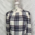Anthropologie Cloth & Stone Glacier Plaid Top Size XS Photo 5