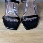 Stuart Weitzman  Black Square Toe Heeled Sandals Minimalist Quiet Luxury 9.5B 40 Photo 3