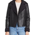 Vigoss NWOT Faux Shearling Open-front Jacket In Black Size Medium Photo 0