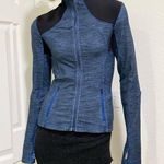 Lululemon Forme Jacket Reversible Slub Denim Limitless Blue/Black Size 4 Photo 0