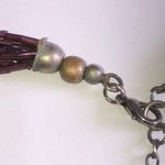 Purple Glass Seed Bead Multi Strand Beaded Boho Necklace Photo 6