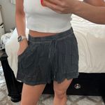 Anthropologie Hei Hei Charcoal Gray High-Waist Drawstring Shorts Photo 0