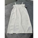 ZARA ‎ White Sleeveless Cut Out Sides Square Neck High Slit Midi Dress XL Photo 5