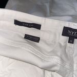 NYDJ NWT  Front Patch Pocket  Wide Leg Capri Jeans Frayed Hem White Photo 1