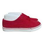 Women Red Canvas Sneakers Size 7 Low Top Lace Photo 9