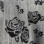 Chico's  Platinum Denim Gray Jeans Black Velvet Roses Size 1.5 / US 10 Photo 6