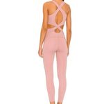 Free People Movement Jumpsuit Small Light Pink Cutout Active Back It Up Bodysuit Photo 1
