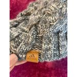 Adidas  Crystal Brimmer Beanie Hat Gray Chunky Cable Knit Photo 3