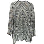 Lucky Brand NWT  Open Front Fringe‎ Trim Multicolor Knit Cardigan Sweater Size 3X Photo 5