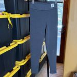 Black Cat Logo Fleece Lined Gray Leggings Super Warm Cozy Winter Pants Sz Small Photo 1