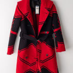 Ralph Lauren Polo‎  Red Black Carlyn Double Breasted Belted Wool Coat SZ. 0  NWT Photo 0