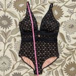 Swimsuits for All Lace Plunge One Piece Black Crochet 18 New Photo 3