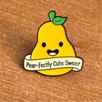 Smiling Pear‎ Enamel Pin Yellow Photo 0