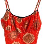 Urban Outfitters Y2K Celestial Mesh Cami Top Size S Shirred 90s Grunge Boho Photo 1