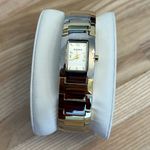 Elgin II Ladies Watch Gold Silver Tone Cuff Bracelet Silver Dial Gorgeous Photo 3