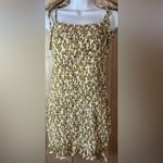 Entro  Mustard and White Patterned Mini Dress Photo 2