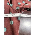 Bobeau Size Medium Dara Printed Dress Brown Green Polka Dots Hourglass Midi Photo 8