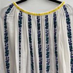 Tory Burch Alexandria hand Beaded white Peasant blouse top Size 10 Photo 3