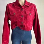 Love Tree BOUTIQUE Red corduroy button cropped jacket Photo 5