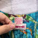 Vintage 90s Sita Muu Muu Dress Size S Turquoise Blue Ocean Starfish Short Sleeve Photo 5