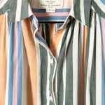 Trovata Birds of Paradis Della Button Down Shirt in Antibbes Stripe Size XS Photo 2