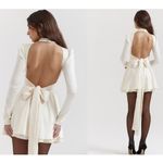 House Of CB  Aryana Ivory Bow‎ Mini Dress NWOT size S Tall Photo 4