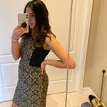 Loft Black And Gold Holiday dress Photo 3