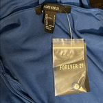 Forever 21  Size Small Low V-neck flutter short sleeve blue maxi dress NWT Photo 5